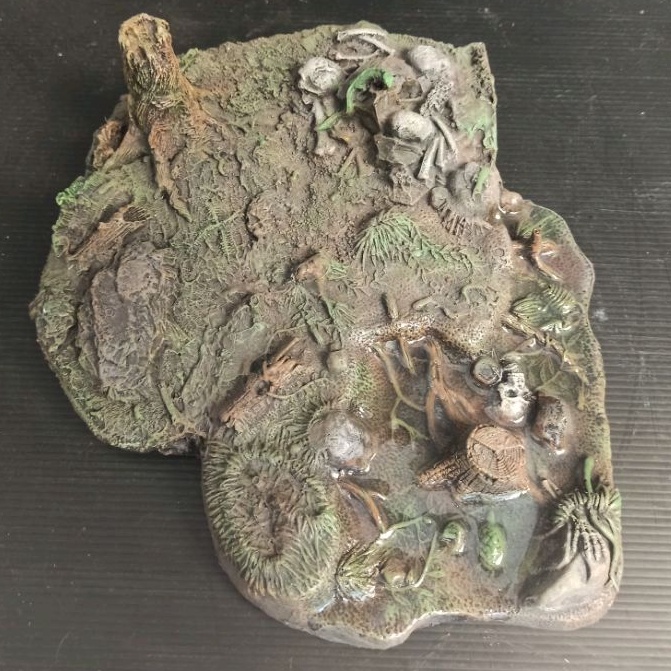 Diorama base jungle batu rawa tengkorak skull neca figma shf tomb raider alien predator