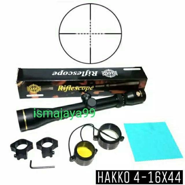 Telescope Hakko ring gold 4-16X44 non lampu