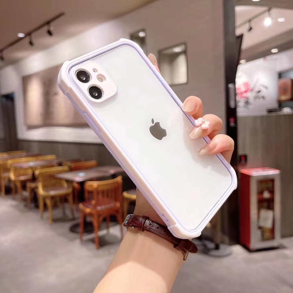 Case Transparan Tahan Jatuh Untuk iPhone 13 Pro MAX 12 Pro 11 Pro MAX X XR XS MAX 7 Plus 8 Plus