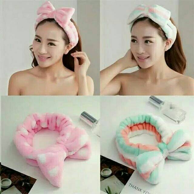 Headband Bandana handuk  Pita Besar bando mandi  Shopee 