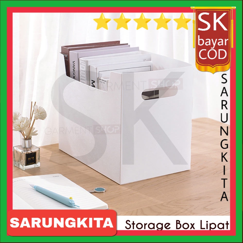 

Foldable Desktop Storage Buku File Dokumen Plastik Kotak Penyimpanan Stationary Anti Air