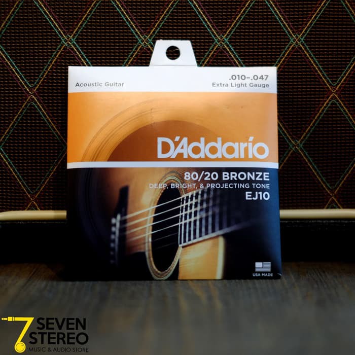 D Addario EJ10 Bronze Acoustic Guitar String Original