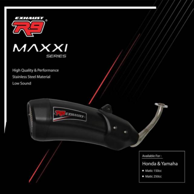 KNALPOT R9 MAXXI MATIC 150 CC
