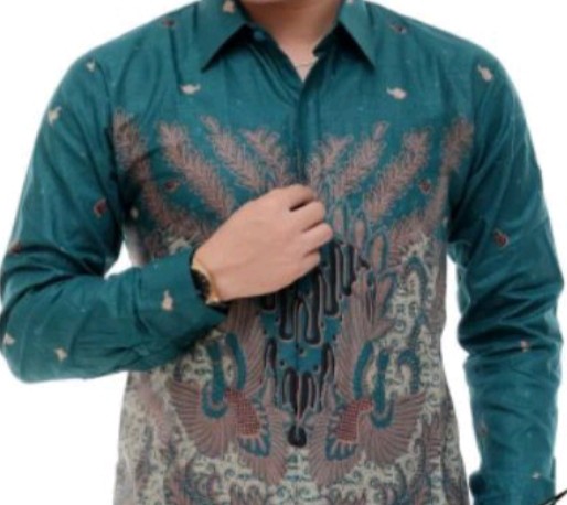 Atasan Batik Pria Lengan Panjang Kenongo Hem Padi Pekalongan M L Xl