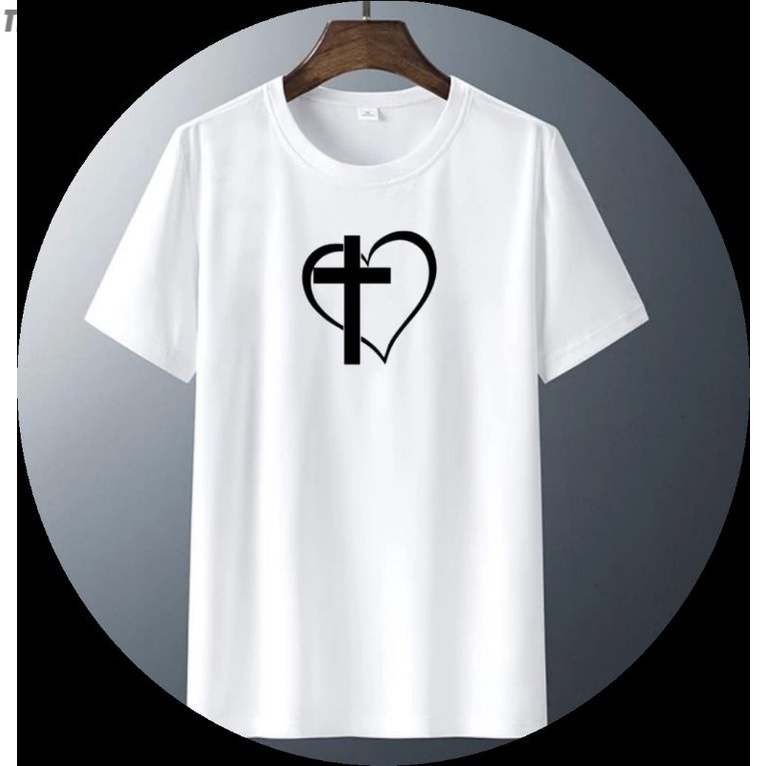 KAOS ROHANI SALIB HATI / BAJU ROHANI KRISTEN BAJU SALIB/KAOS WANITA /KAOS DISTRO ROHANI / BAJU murah