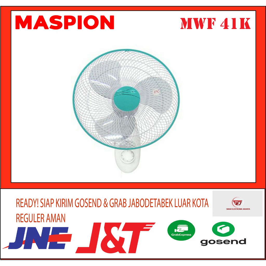 Maspion MWF 41 K Kipas Angin Dinding 16 Inch Angin Sejuk . Baru &amp; Bergaransi Resmi