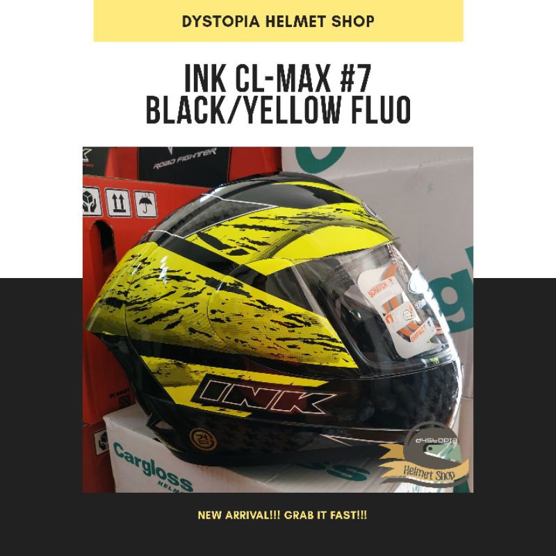 INK CL MAX #7 Black Yellow Fluo Helm INK CL MAX Seri 7 Black Yellow Fluo