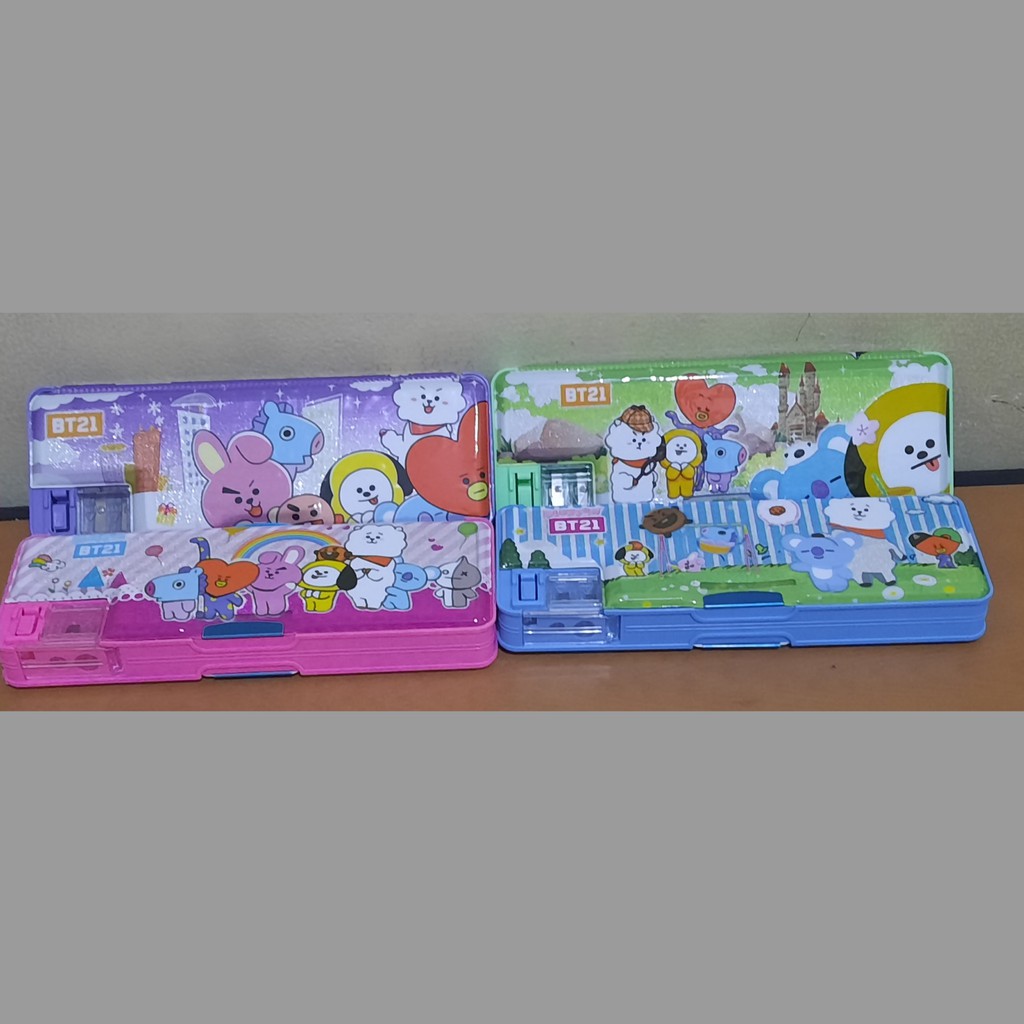 Tempat Pensil  Kotak Pensil Magnet Serutan BTS KT 1111-9354  (UK L BTS) / 208 (UK XL BTS)/ KARAKTER BOY GIRL FANCY A7-1 KT-75 9356 9801-1