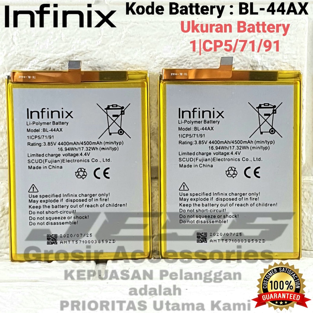 Baterai Battery Original Infinix BL-44AX BL44AX For Hp INFINIX NOTE 4 PRO - X571