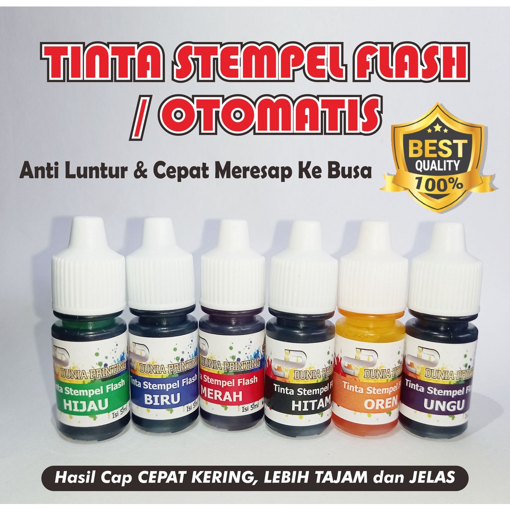 

Tinta Stempel Flash I Otomatis Anti Luntur I Stample I Stampel