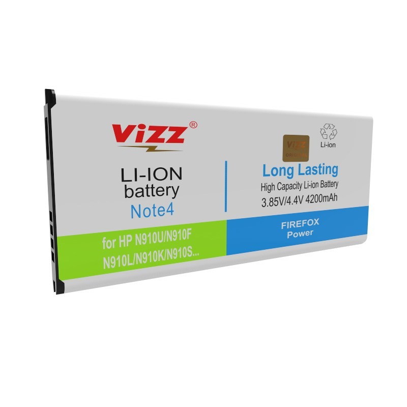 Vizz Double Power Battery Batre Baterai Vizz Samsung Note 4 N9100 N910 Note4 EB-BN910BBE
