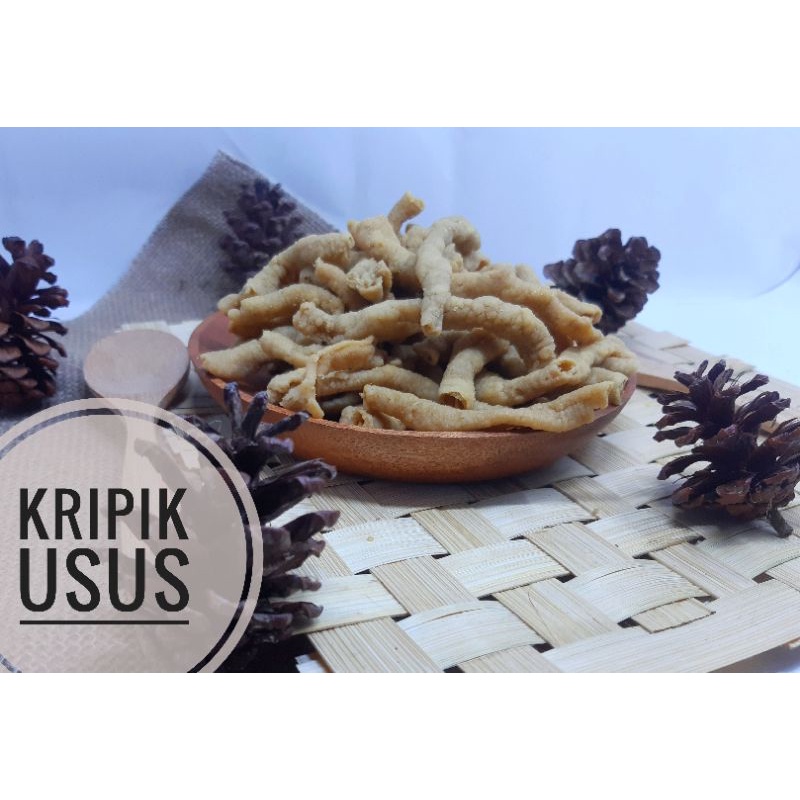 

KRIPIK USUS CAP GENTONG ENAK RENYAH GURIH 1KG FREE buble wrap