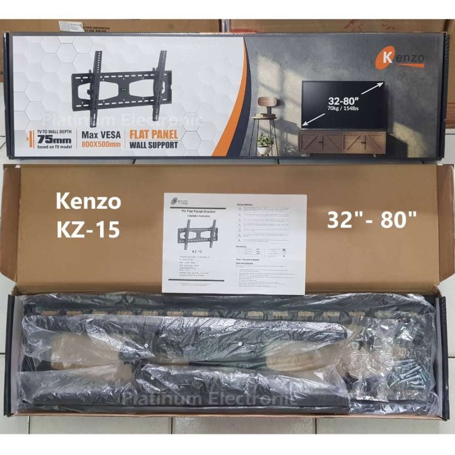 BRACKET TV LED LCD KENZO KZ 15 KZ15 KZ-15 32-80 INCH (MEDAN)