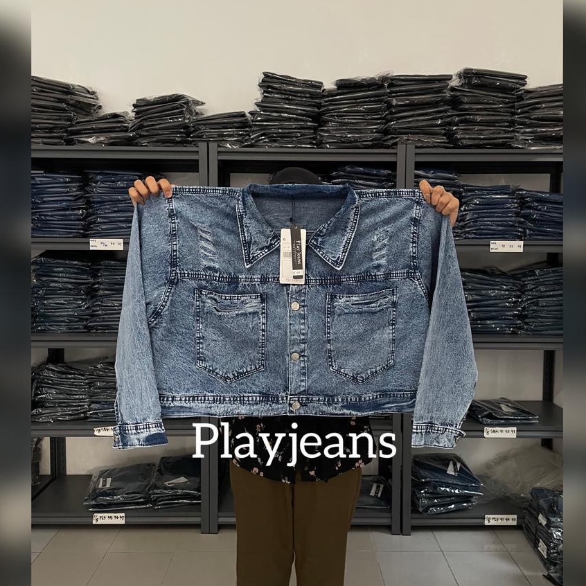 Play Jeans Denim jackets Jeans Crop Big Size Jacket Jeans Crop Jumbo