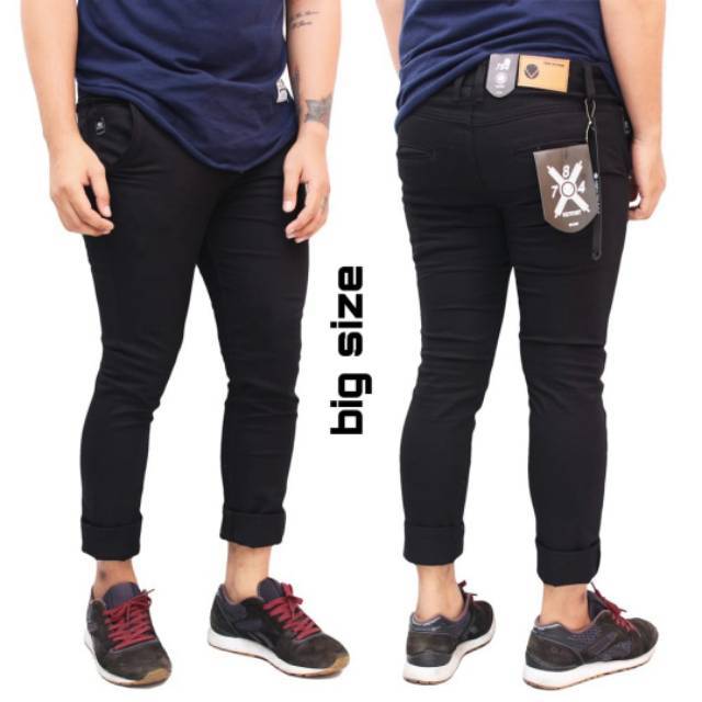 AIRBLACK DENIM TERLARIS / 784 VICTORY Celana chino pria panjang skinny semi slimfit cowo / cowok /