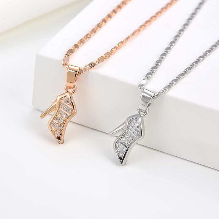 HYL JEWELRY Kalung Titaniun Rantai Emas Putih Perhiasan perak Imitasi2n [BEA.20Au22ᴼ]