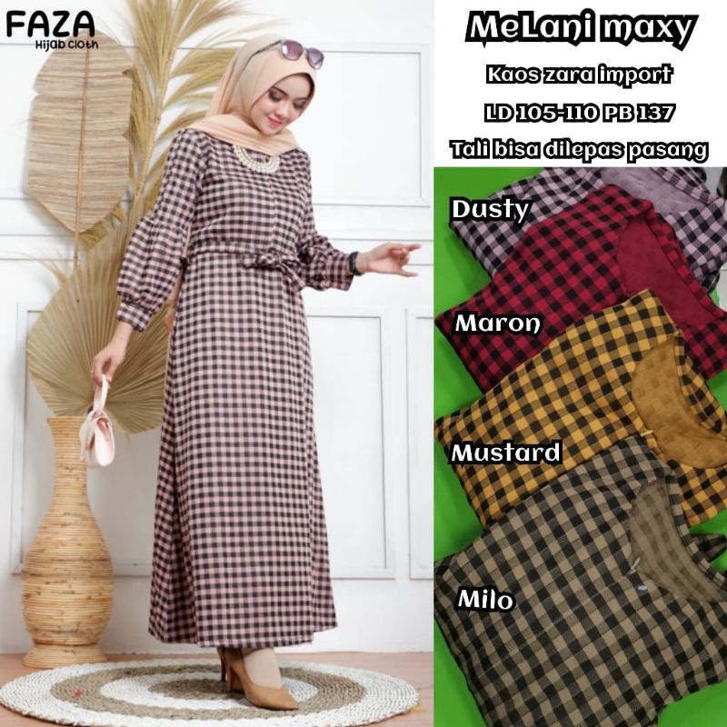 Gamis Maxy - Gamis Kaos Zara Import - Melani Maxy by Faza