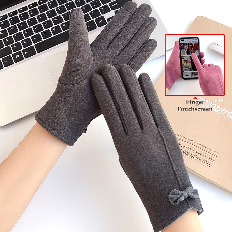 Sarung Tangan Wanita Simple Elegan Finger Touchscreen Korean Version / Sarung Tangan Cewek Lucu