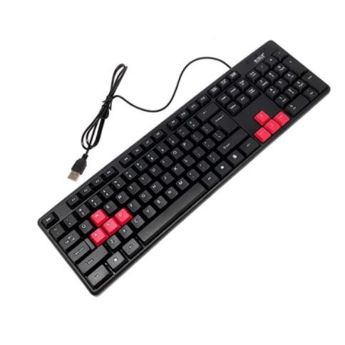 Keyboard m-tech usb 2.0 wired membrane standard 104 keys fullsize for laptop pc aio stk-01 - keypad mtech stk01