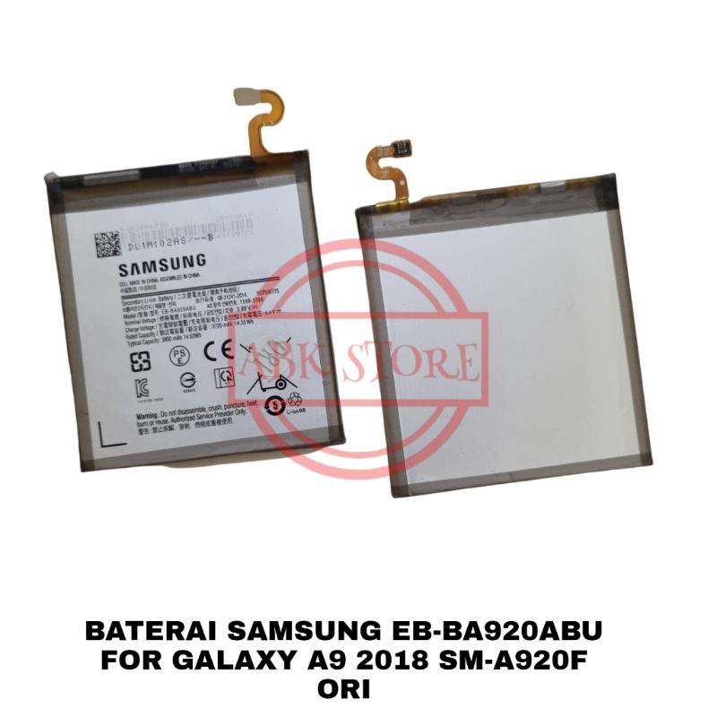 BATRE BATERAI SAMSUNG GALAXY A9 2018 EB-BA920ABU BATTERY SM-A920F ORIGINAL