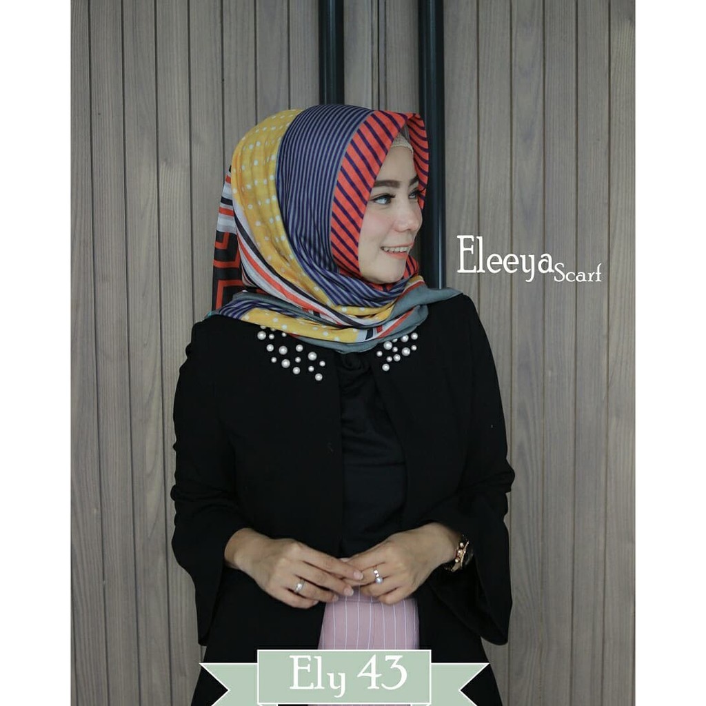 HIJAB SEGIEMPAT MOTIF ELY 43  || Eleeyascarf