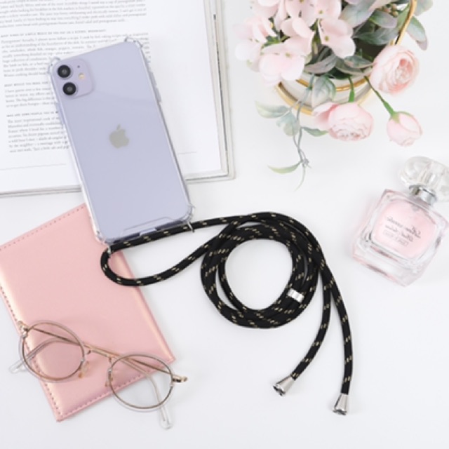 LANYARD CASE - TALI SLING - SOFTCASE - ANTI CRACK FOR IPHONE 6 7 8 X XS 11 12 Mini Pro Max OPPO VIVO