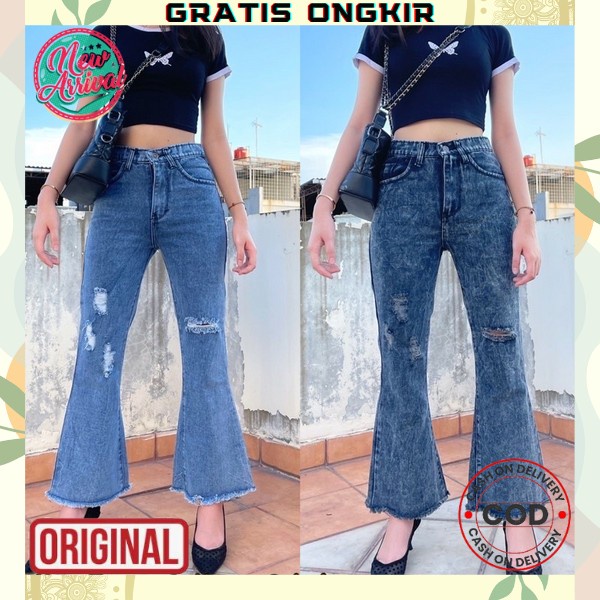 Celana Jeans Premium Highwaist Cutbray Streacht Jeans Celana Cutbray Jeans Kekinian Terbaru 2023 Imp