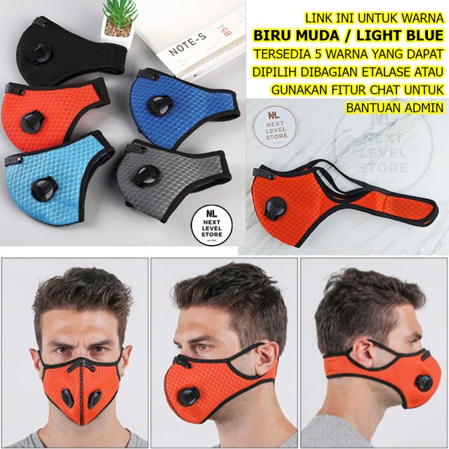 KN95 Premium Mask Masker Olahraga Cycling Sepeda Sport N95 - ORANGE