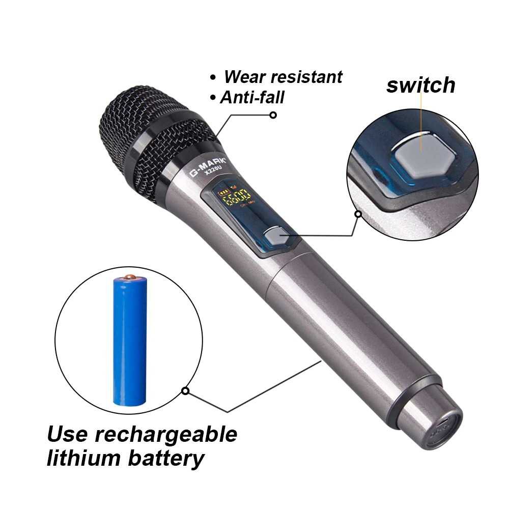 Mikrofon Karaoke Wireless Portable KTV Microphone Wireles Mic Karoke Musik Mikropon Micropon Murah