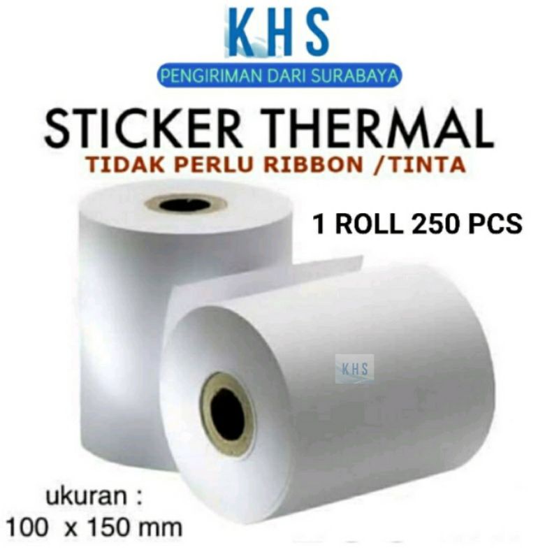 

Label Thermal 100x150 Kertas Termal Receipt Printer Barcode Xprinter 250 Pcs Resi Pengiriman KHS