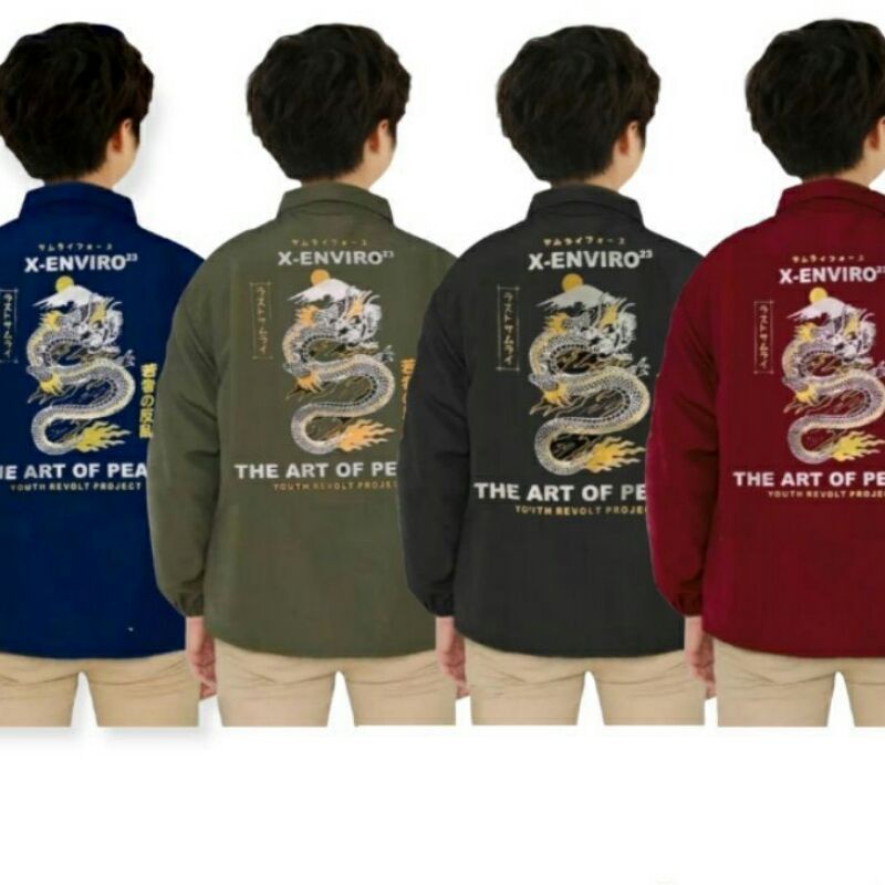 jaket parasut naga anak 5/10 tahun/jaket anak laki-laki/perempuan