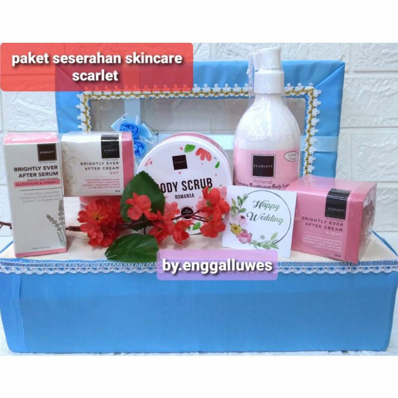 Paket Seserahan|Paket Hantaran Skincare Scarlett free box - PAKET SESERAHAN MURAH SCARLETT