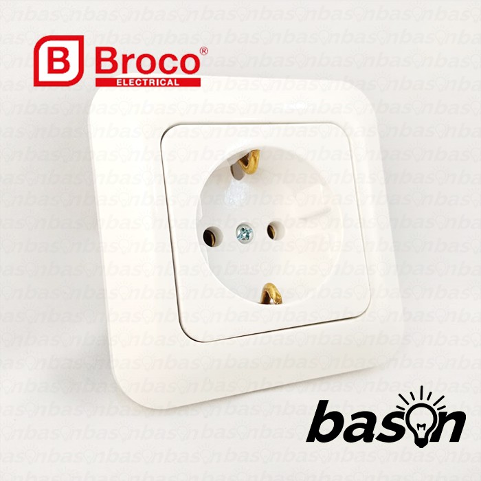 BROCO Gracio 4151 Socket Outlet 16A 250V White | Stop Kontak