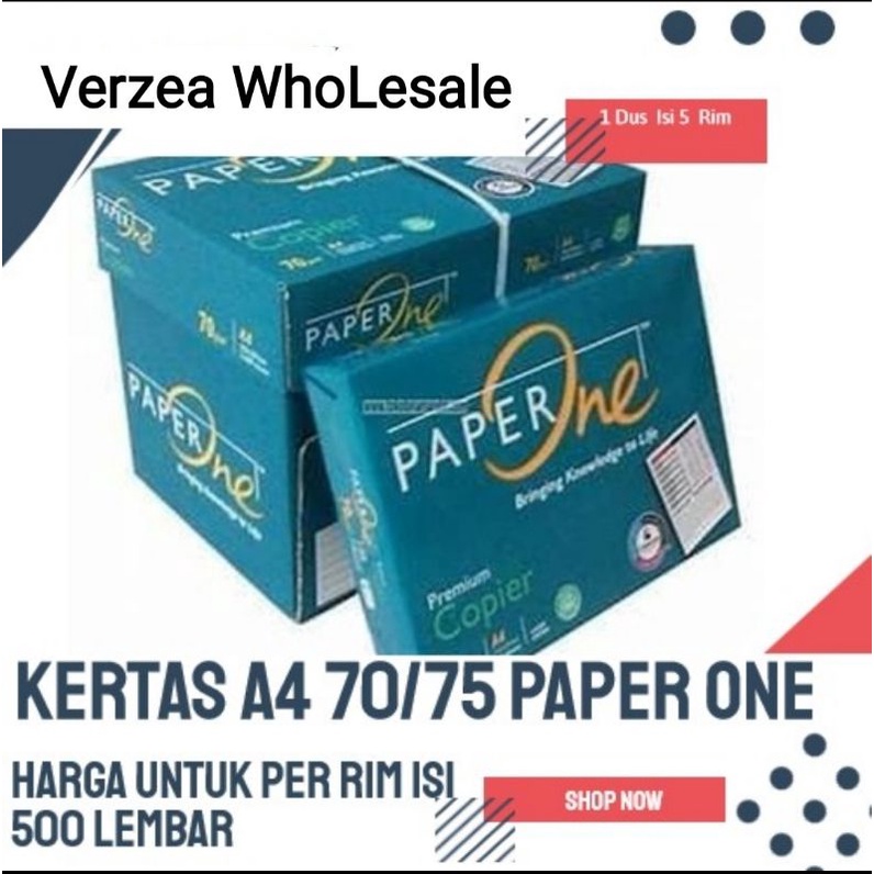 

Kertas HVS A4 70 gram PAPER ONE isi 500 lembar paper
