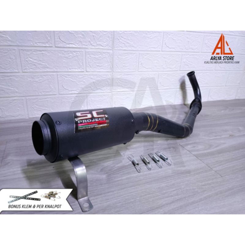 KNALPOT RACING VARIO 125-VARIO 150 SC PROJECT FULL MATTE BLACK