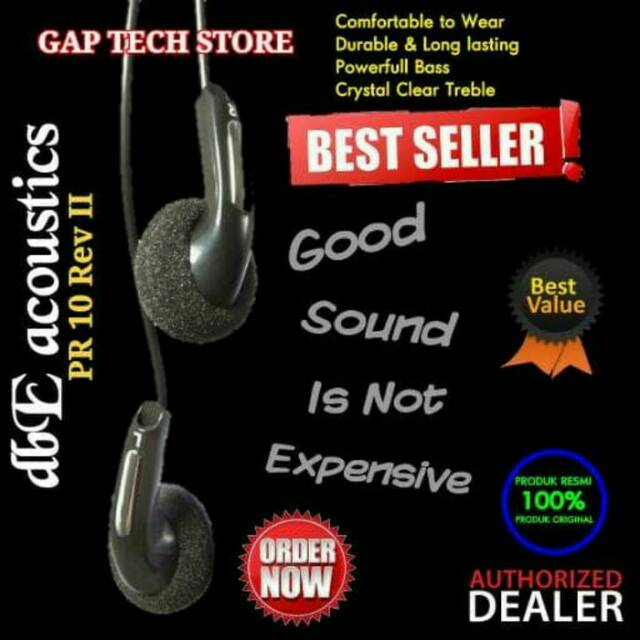 dbE Acoustics PR10 Rev II - Stereo Earbud Earphone Original
