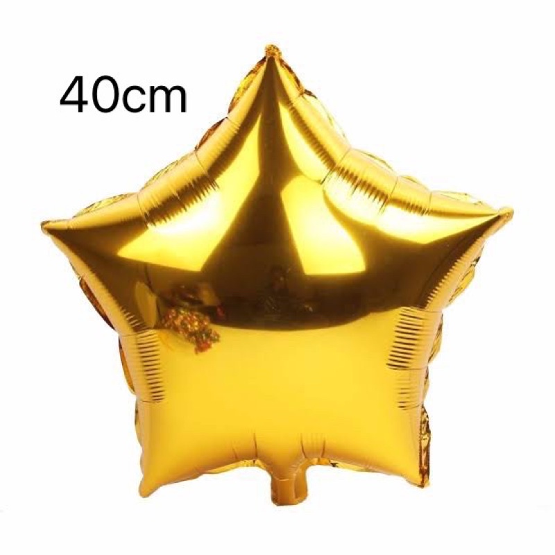 balon foil bintang star gold 40cm besar balon foil dekorasi pesta bintang decoration party