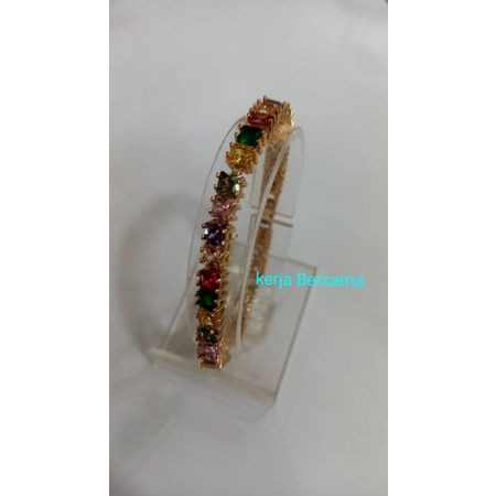 Gelang rantai batu alexandri kotak