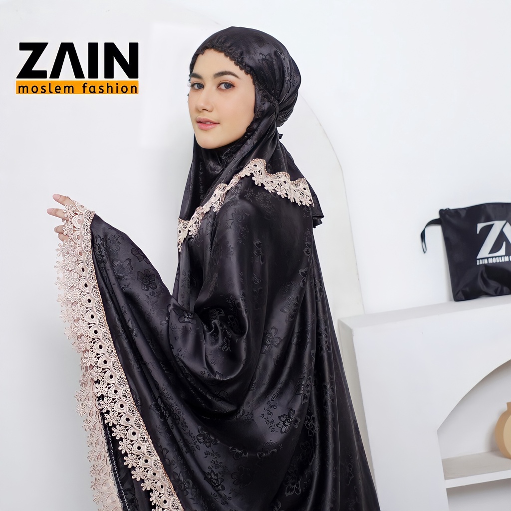 ZAIN - Mukena Dewasa Mewah Sutra Dop Swarovski Series Zain