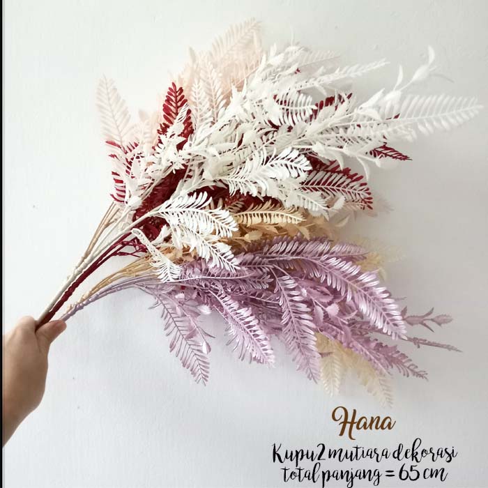 Daun dekorasi warna/daun artificial plastik