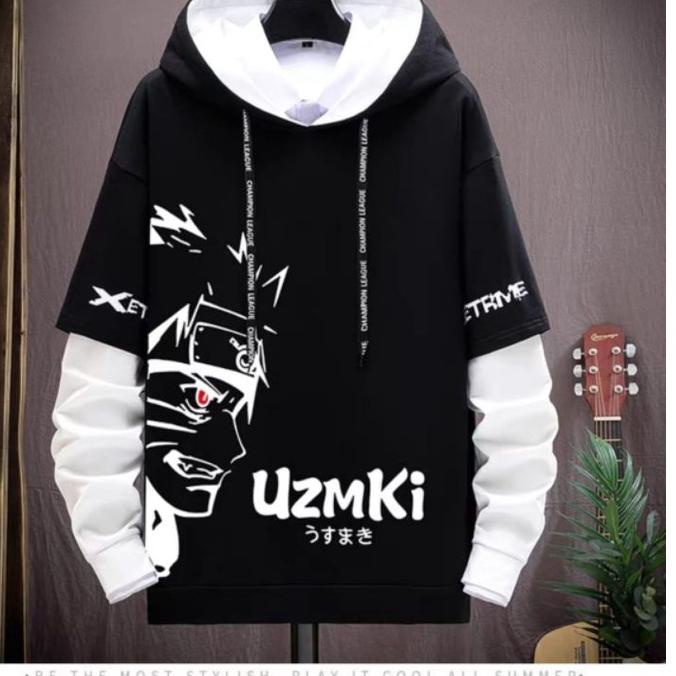 (PALING DICARI) HOODIE SWEATER UZUM NARUTO HOODIE JUMPER PRIA ANIME HOODIE ANIME JAKET NARUTO TERBAR