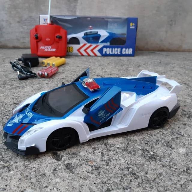 RC CAR POLISI BATRE CAS EDUKASI MAINAN MOBIL REMOTE CONTROL ANAK