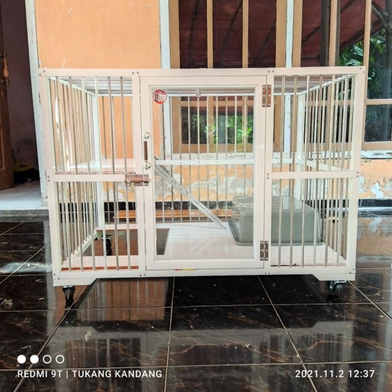 kandang kucing alumunium tingkat 1 murah jumbo