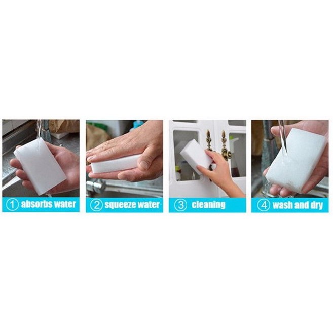 Magic nano sponge Spon Multi guna cuci piring dapur jendela tanpa sabun ramah lingkungan