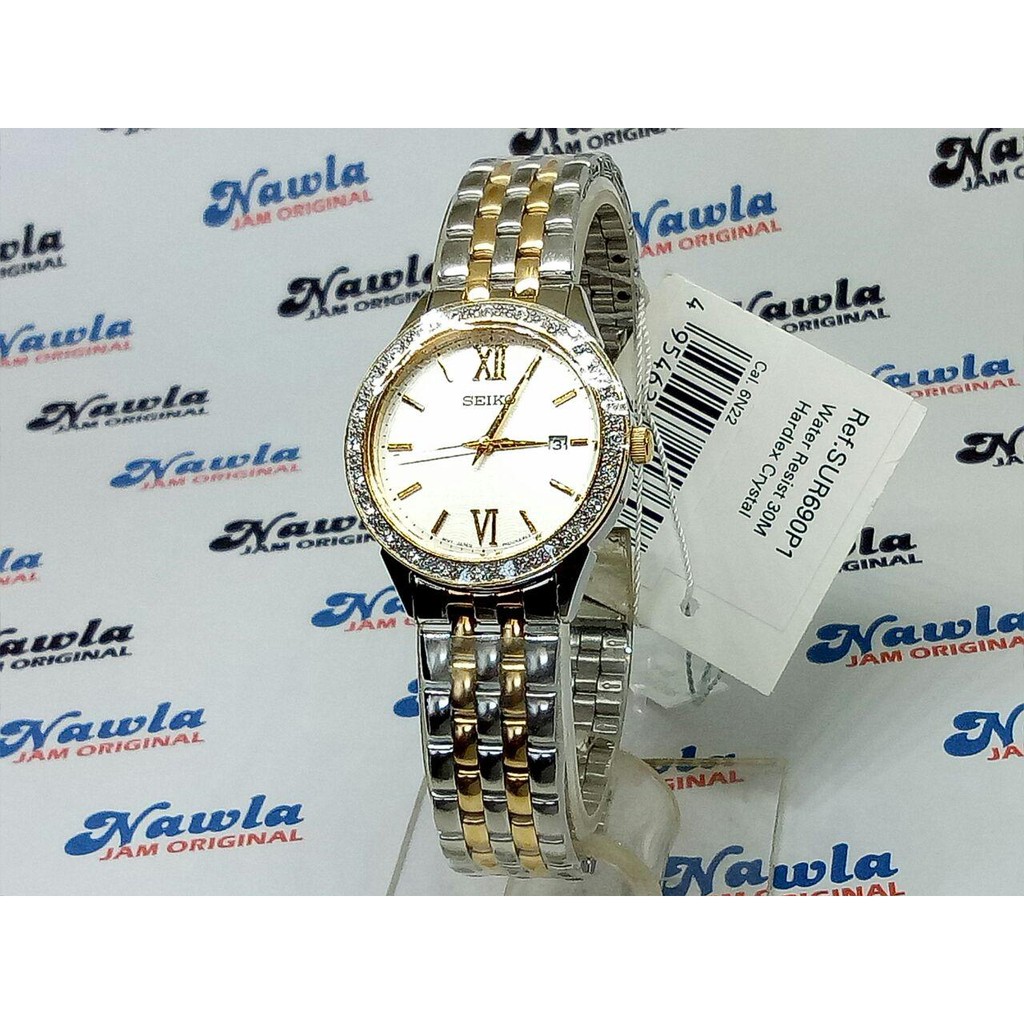 Seiko Ladies SUR690P1 Quartz Two Tone - Jam Tangan Wanita SUR690