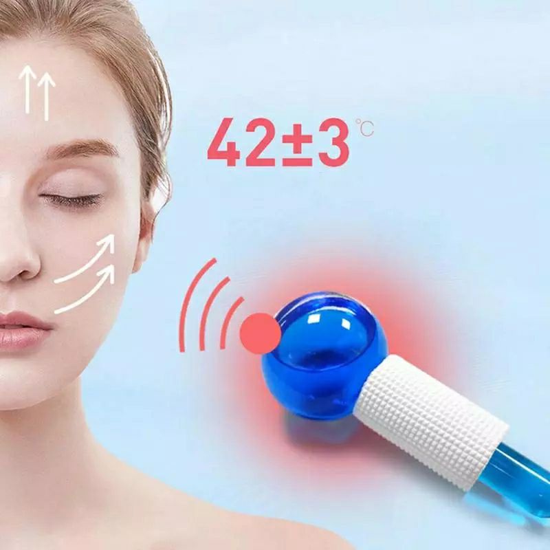 Ice Globe Roller Facial skincare cold roller massage facial ice ball Bola es alat pijat wajah