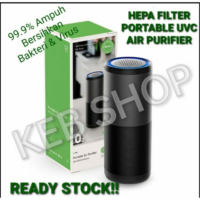 HEPA FILTER Portable UVC Air Purifier O2 BAR
