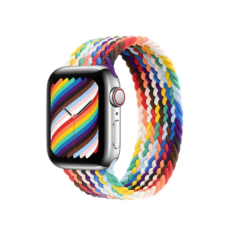 Elastic Woven Nylon Strap for Apple Watch 7 6 5 4 3 2 1 SE Watchband for iWatch 38mm 42mm 40mm 44mm 41mm 45mm Z36/DT7/S7PRO