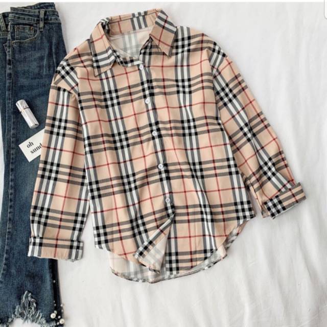 kems burberry MC / kemeja wanita / atasan kemeja wanita / atasan wanita / pakaian wanita / kemeja