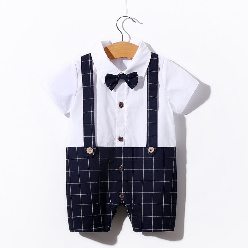 ESTERNAL - Baju Bayi Tuxedo Jumper Romper Formal-2